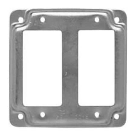 Raco Electrical Box Cover, Square, Steel, Raised, GFCI Receptacle Cover 809C